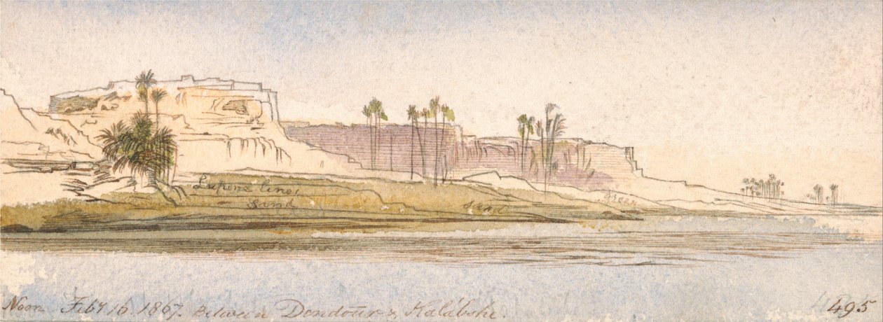 Entre Dendour y Kalabshe de Edward Lear