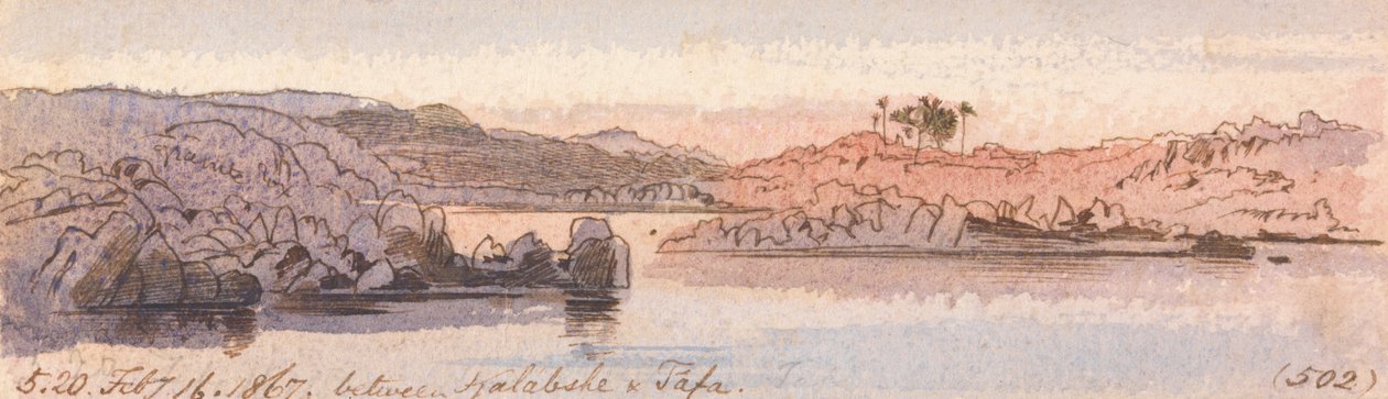Entre Kalabshee y Tafa, 5:20 pm, 16 de febrero de 1867 de Edward Lear