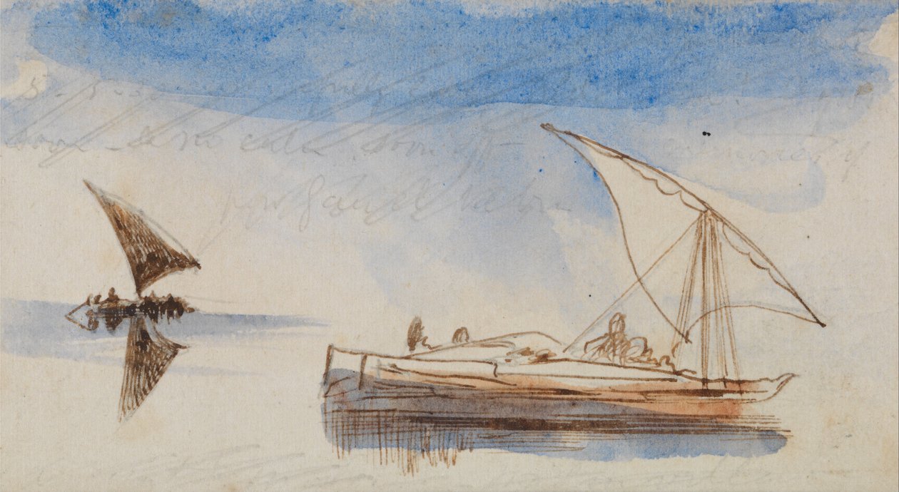 Barcos en el Nilo de Edward Lear