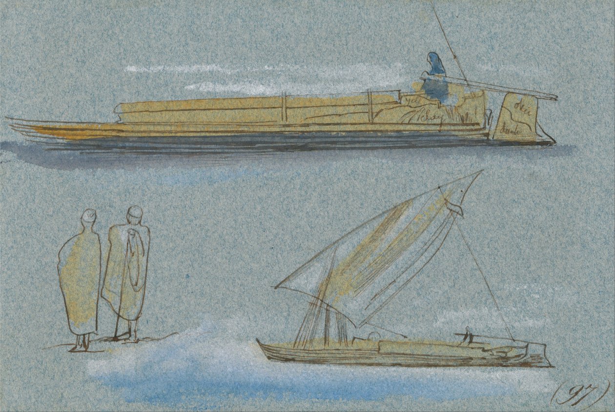 Barcos en el Nilo de Edward Lear