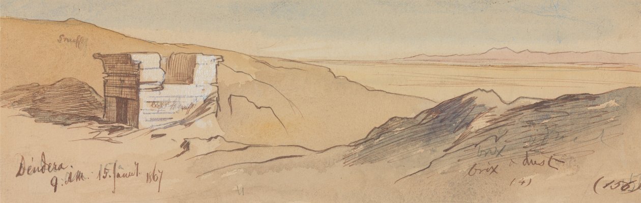 Dendera, 9:00 am, 15 de enero de 1867 (156) de Edward Lear