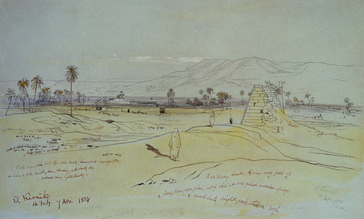El Karnak, 1854 de Edward Lear