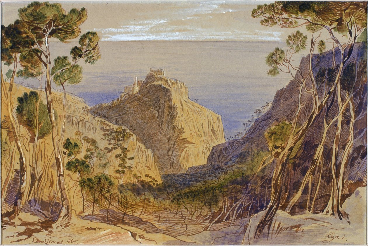 Eza, Francia, 1865 de Edward Lear