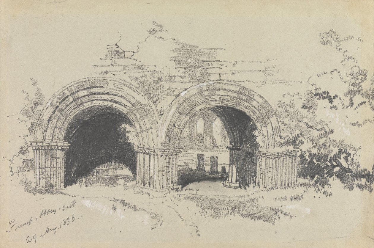 Abadía de Furness Este, 29 de agosto de 1836 de Edward Lear