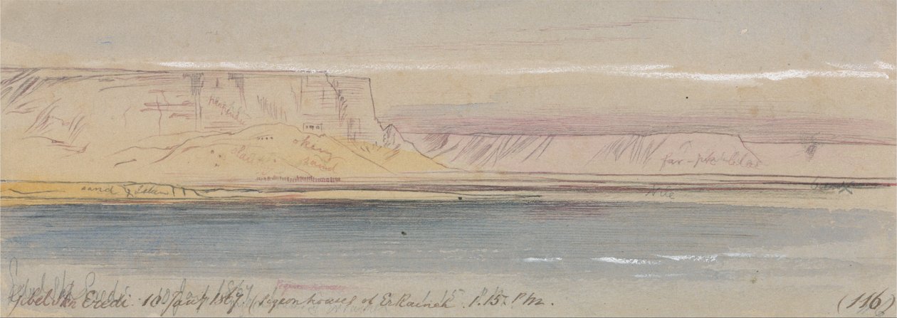 Gebel Sheikh Eredi, (casa de palomas de Er Raineh) de Edward Lear