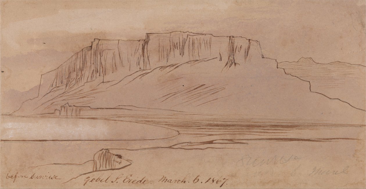 Gebel Sheikh Eredi, antes del amanecer de Edward Lear