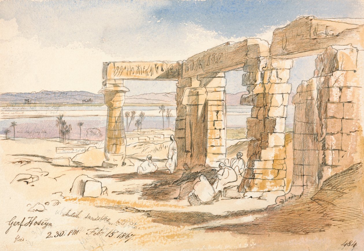 Gerf Hoseyn, 2:30 pm, 15 de febrero de 1867 (484) de Edward Lear