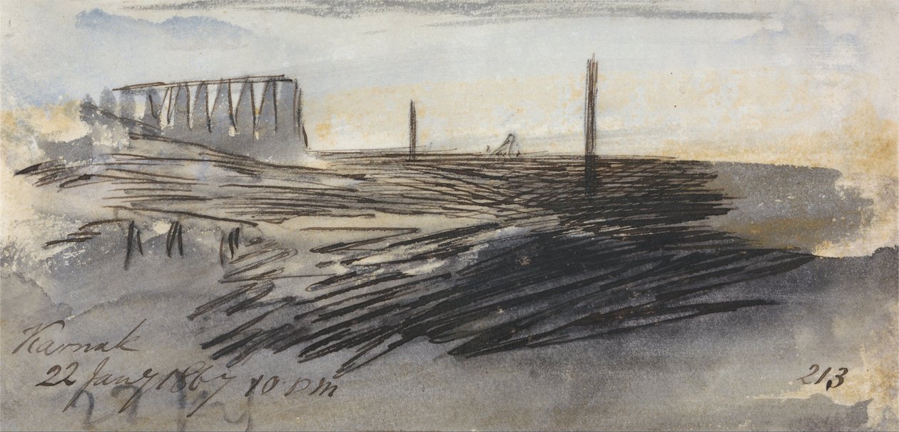 Karnak, 10:00 pm, 22 de enero de 1867 de Edward Lear
