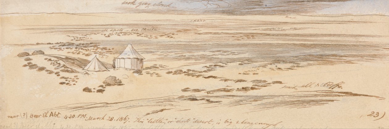 Cerca de Beer El Abt, 4:30 pm, 28 de marzo de 1867 (23) de Edward Lear