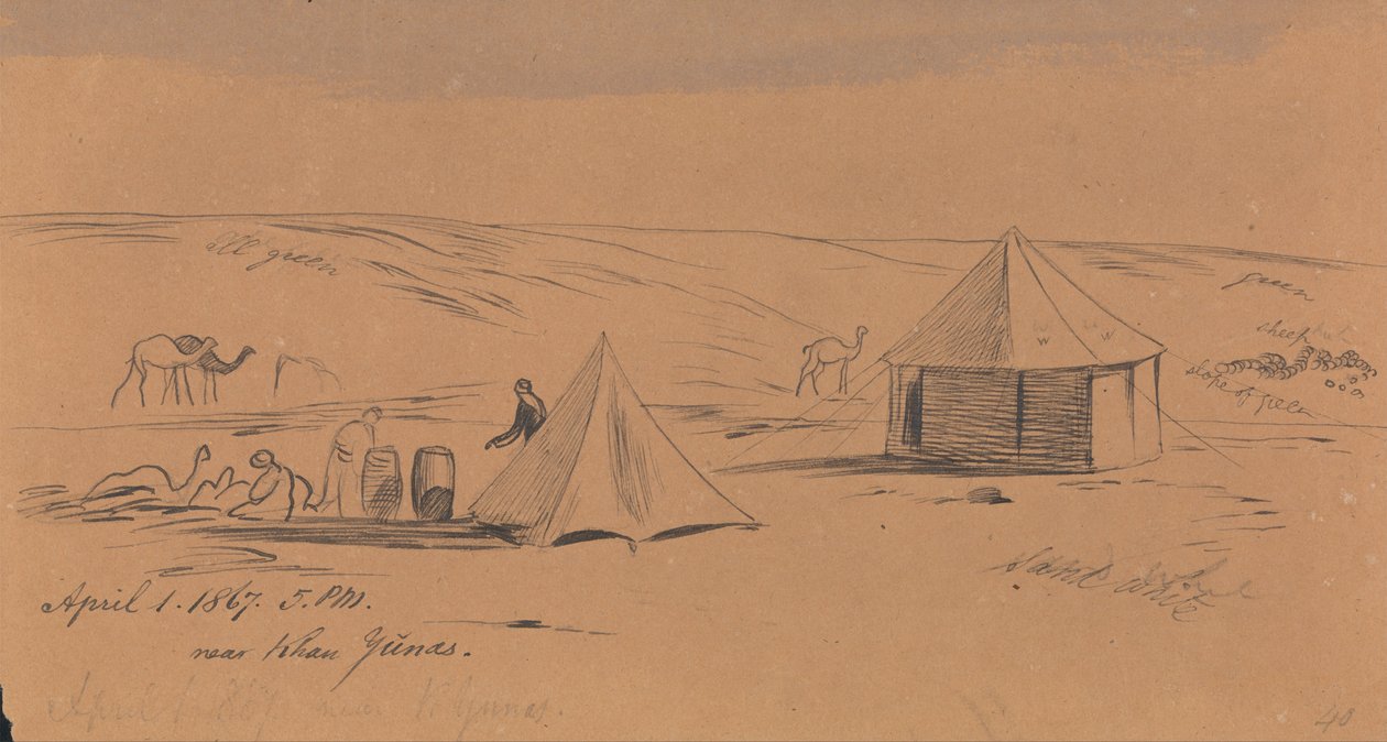 Cerca de Khan Yunas de Edward Lear
