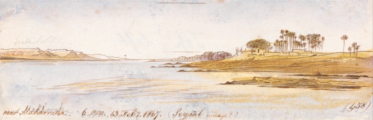 Cerca de Maharraka, 6-00 pm, 13 de febrero de 1867 (458) de Edward Lear