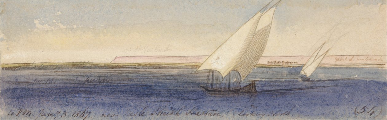 Cerca de Nesle Sheikh Hassan, mirando al sur de Edward Lear