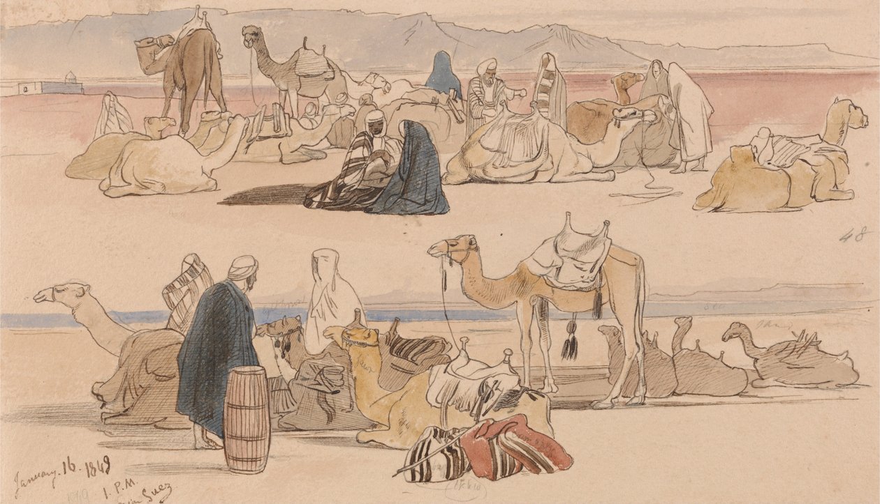 Cerca de Suez, 1 pm, 16 de enero de 1849 de Edward Lear