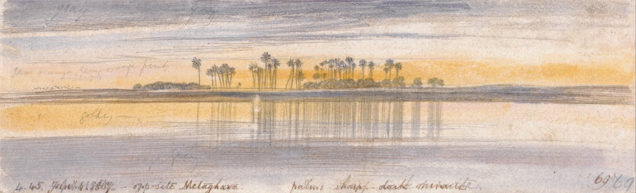 Frente a Melaghara de Edward Lear