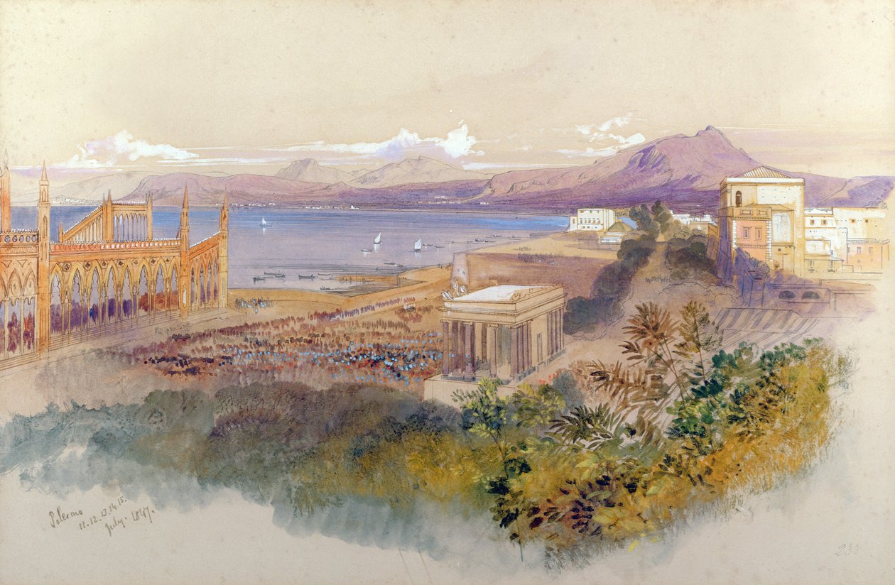Palermo, 1847 de Edward Lear