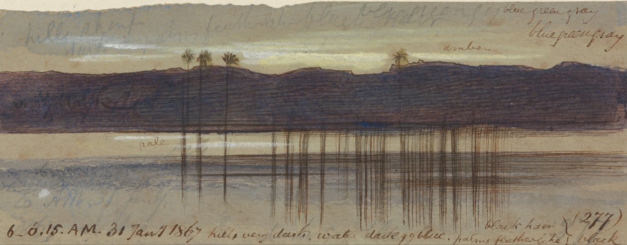 Philae, 6:00-6:15 am, 31 de enero de 1867 de Edward Lear