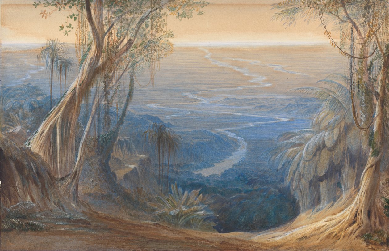 Llanuras de Bengala, desde arriba de Siligoree de Edward Lear