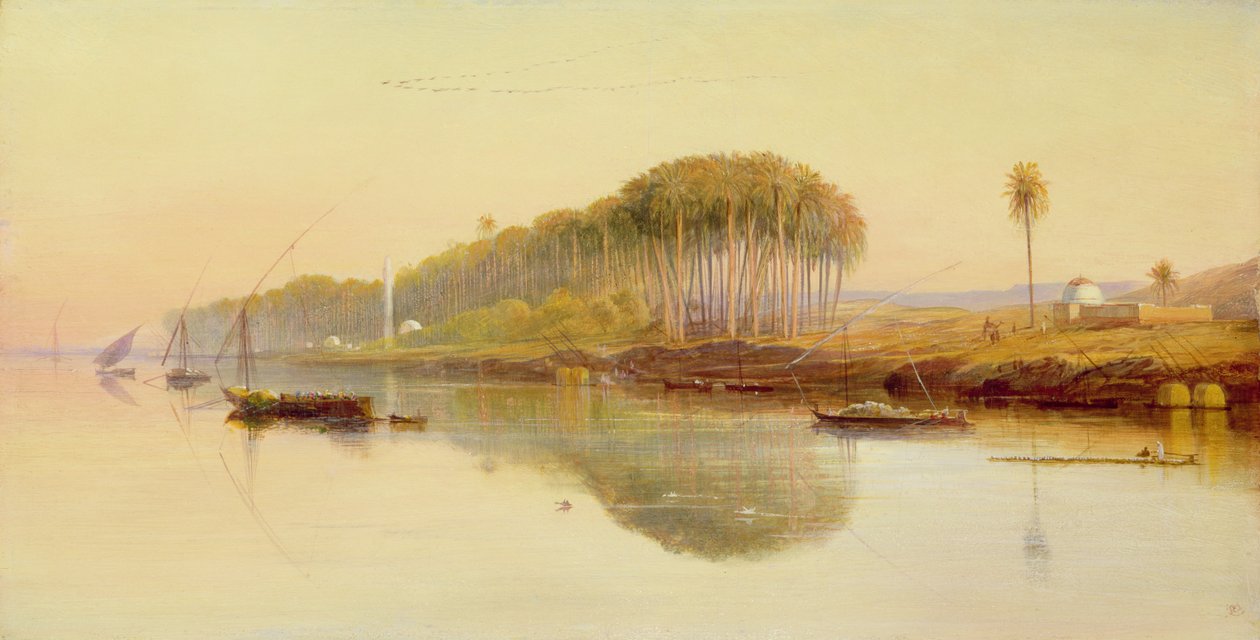 Sheik Abedah en el Nilo, 1869 de Edward Lear