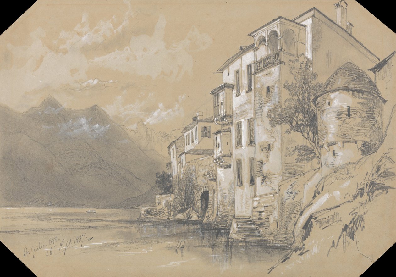 San Giulio, Orta, 26 de septiembre de 1837 de Edward Lear