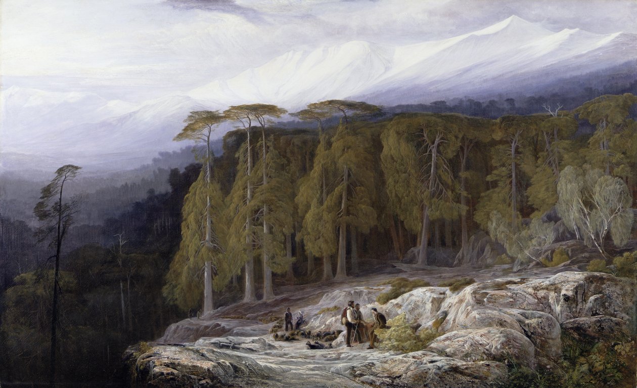 El bosque de Valdoniello, Córcega, 1869 de Edward Lear