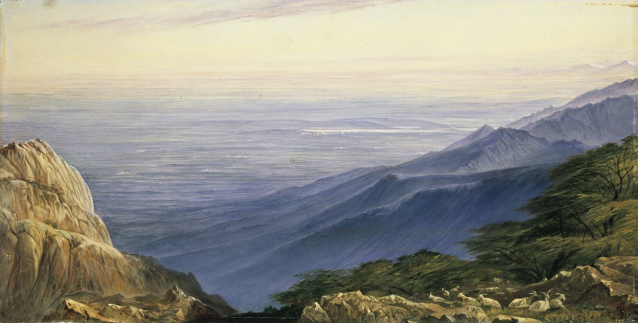 La Llanura de Lombardía desde Monte Generoso, siglo XIX de Edward Lear