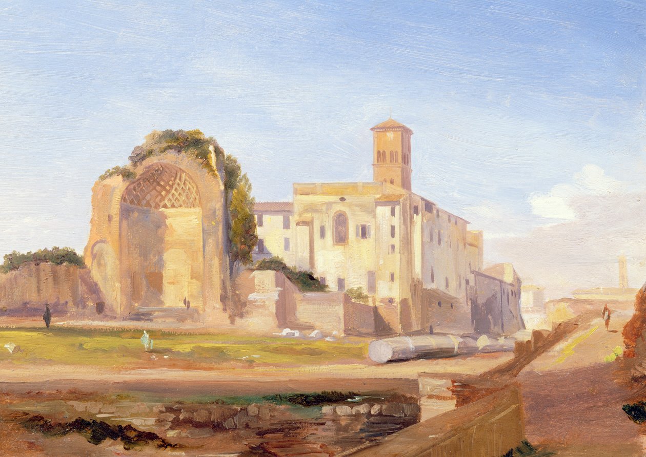 El Templo de Venus y Roma, Roma, 1840 de Edward Lear