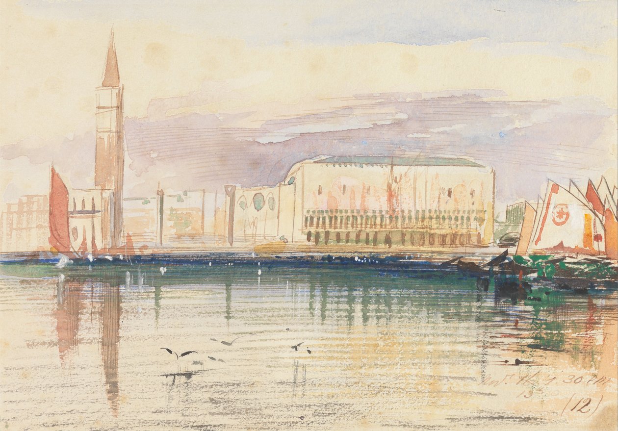 Venecia, el Palacio Ducal de Edward Lear