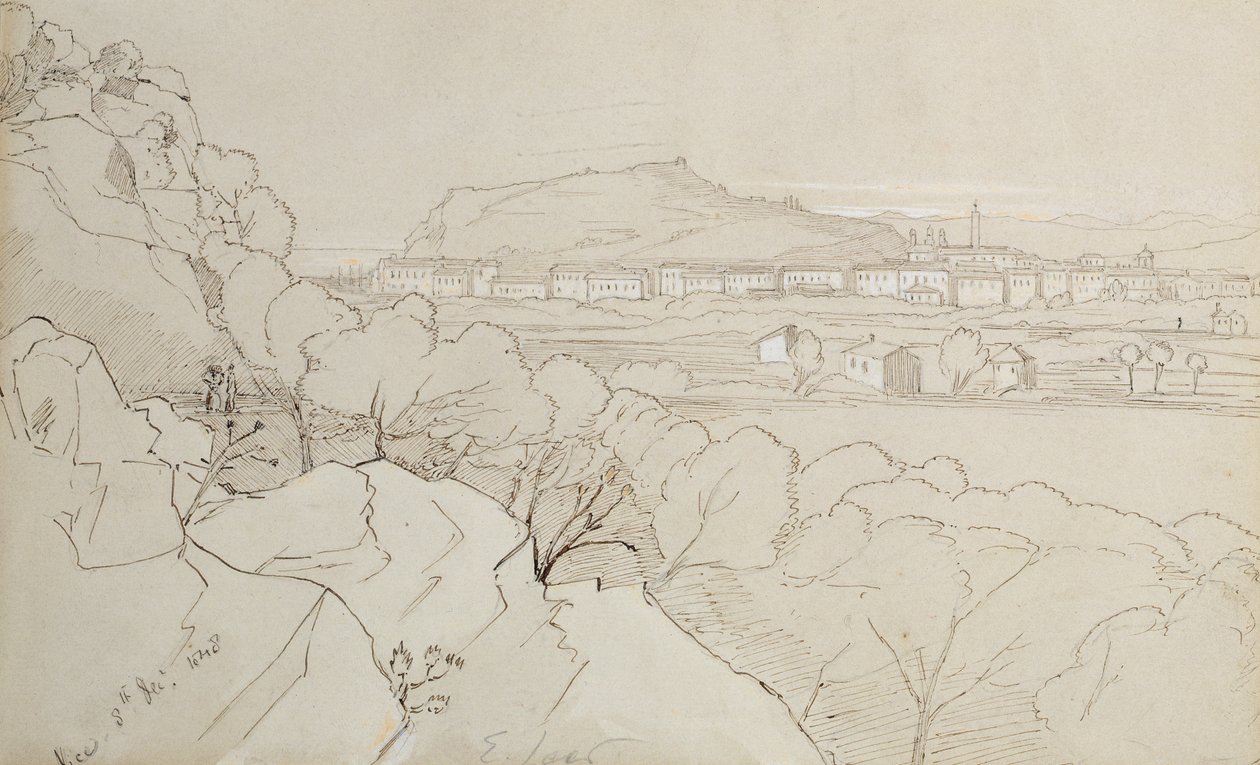 Vista de Niza, 1848 de Edward Lear