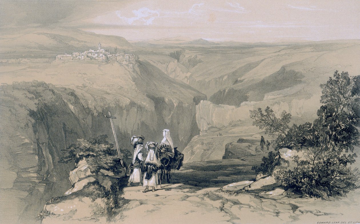Vistas de Roma y sus Alrededores: Vista de Collepardo de Edward Lear