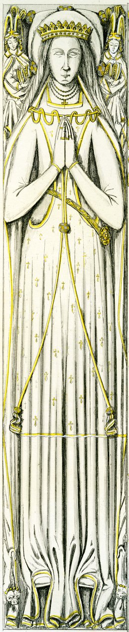 Lady Isabel Neville, efigie de alabastro de la tumba de Smythe, Iglesia de San Pedro, Elford, Staffordshire, Inglaterra, 1848-9 de Edward M. Richardson