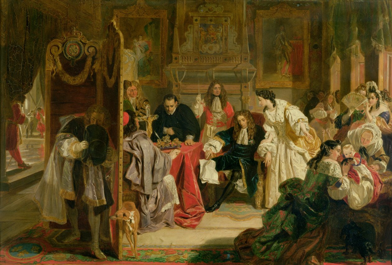 El rey James II (1633-1701) recibiendo la noticia del desembarco de William de Orange en 1688, 1851 de Edward Matthew Ward