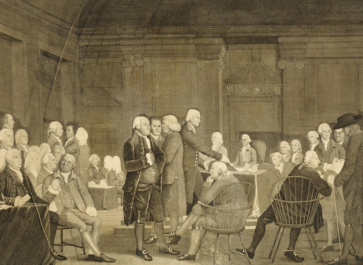 El Congreso votando la independencia de Edward Savage