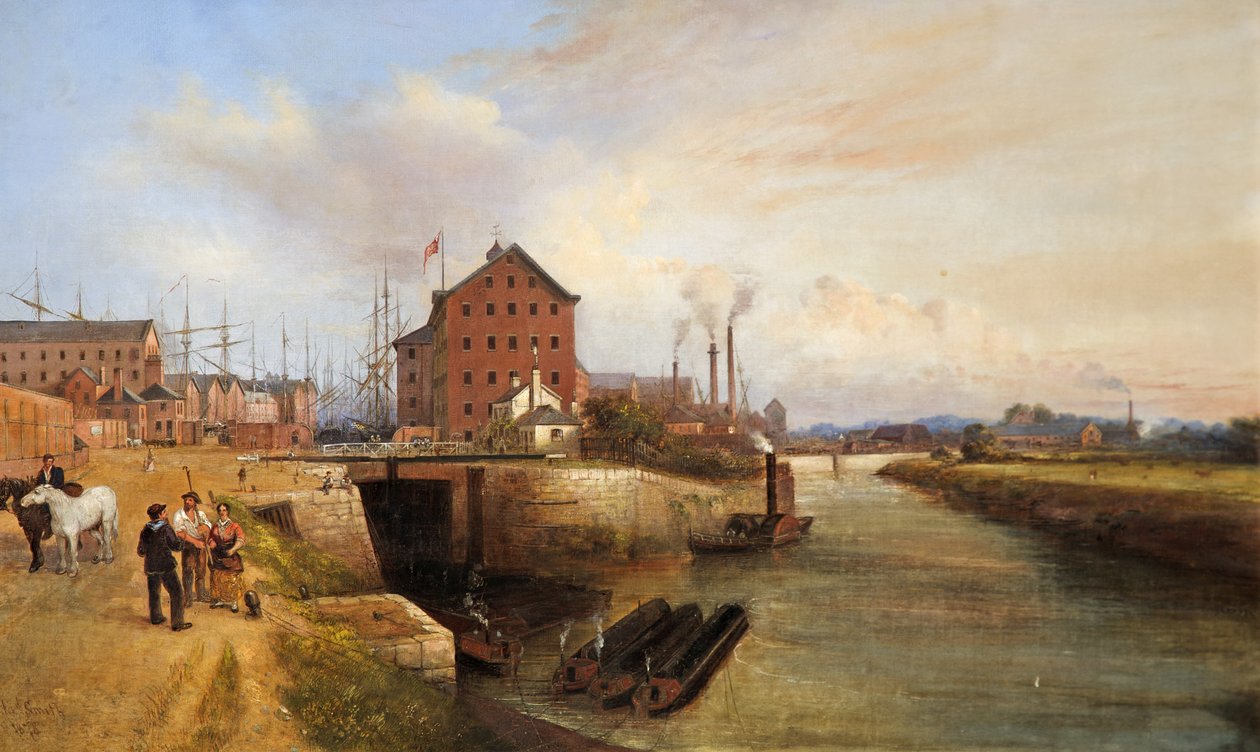 Muelle y Docks de Gloucester, 1878 de Edward Smith