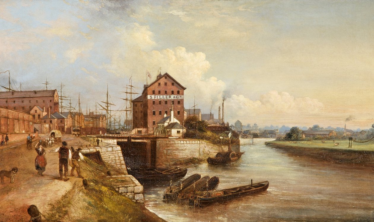 Muelle y Docks de Gloucester, 1890 de Edward Smith