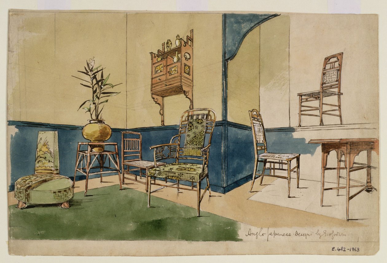 Diseños Anglo-Japoneses, c.1860 de Edward William Godwin