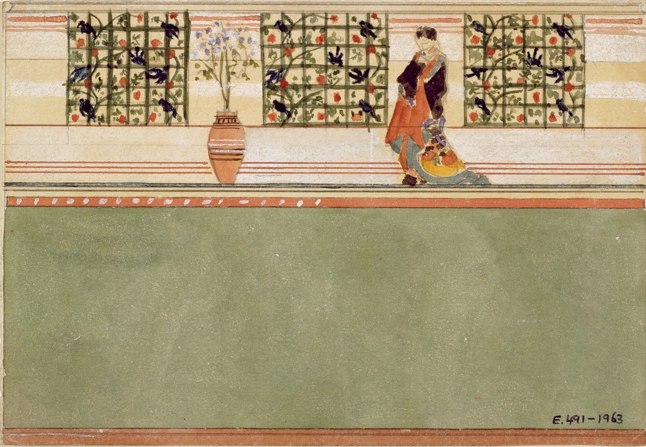 Diseño de pared anglo-japonés, c.1860 de Edward William Godwin