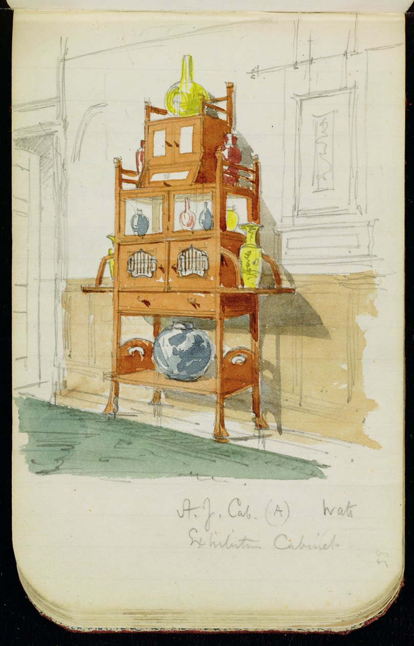 Gabinete de exposición, c.1860s-70s de Edward William Godwin