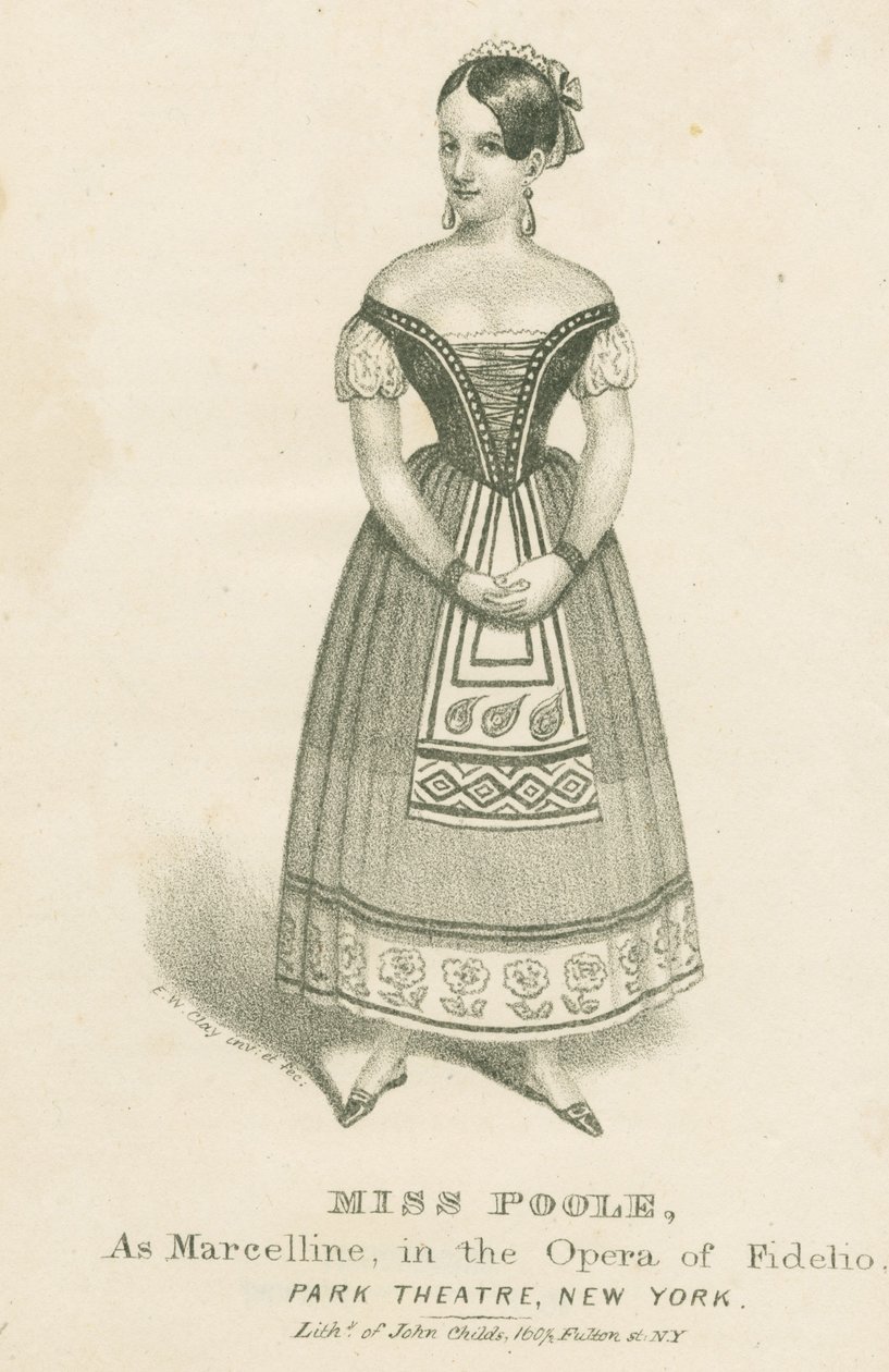 Miss Poole como Marcelline en la Ópera de Fidelio, 1839 de Edward Williams Clay