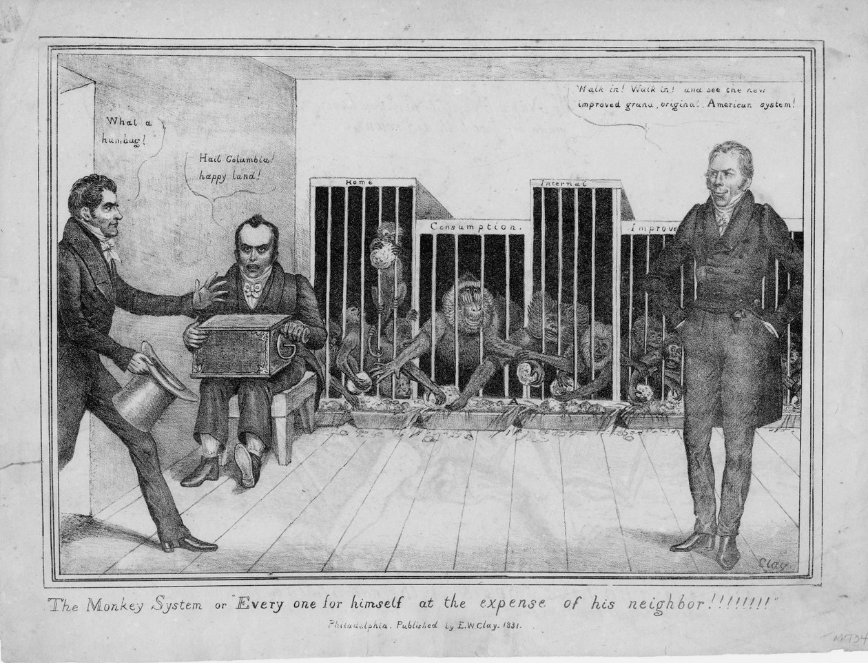El sistema del mono, o, ¡cada uno por sí mismo a expensas de su vecino!, 1831 de Edward Williams Clay