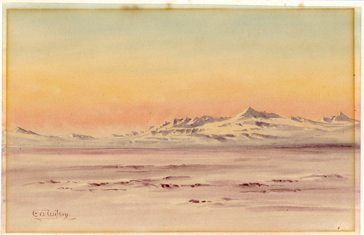 Escena costera antártica de Edward Adrian Wilson