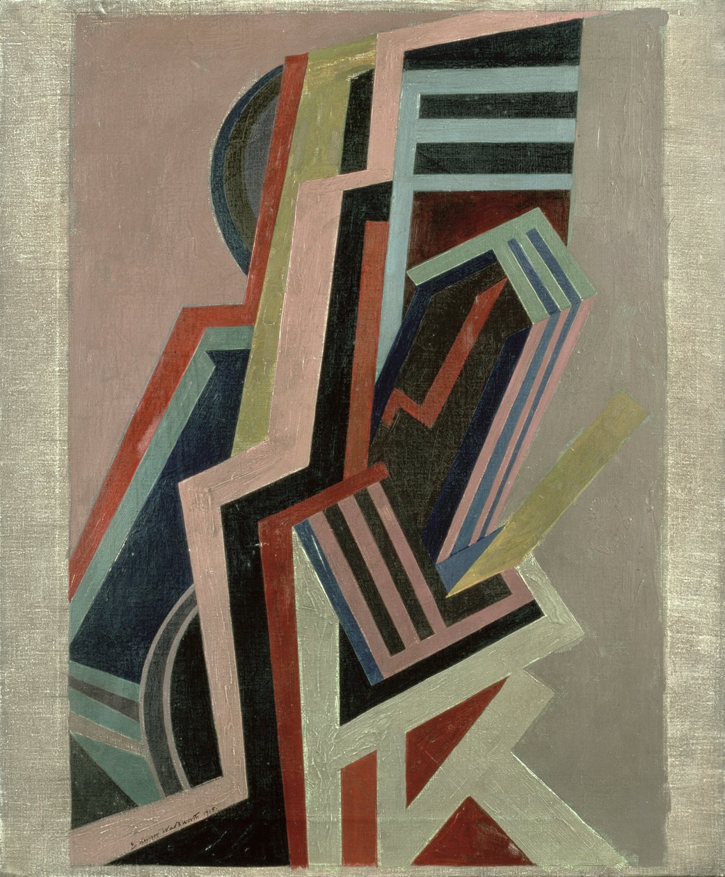 Composición abstracta (óleo sobre lienzo) de Edward Alexander Wadsworth