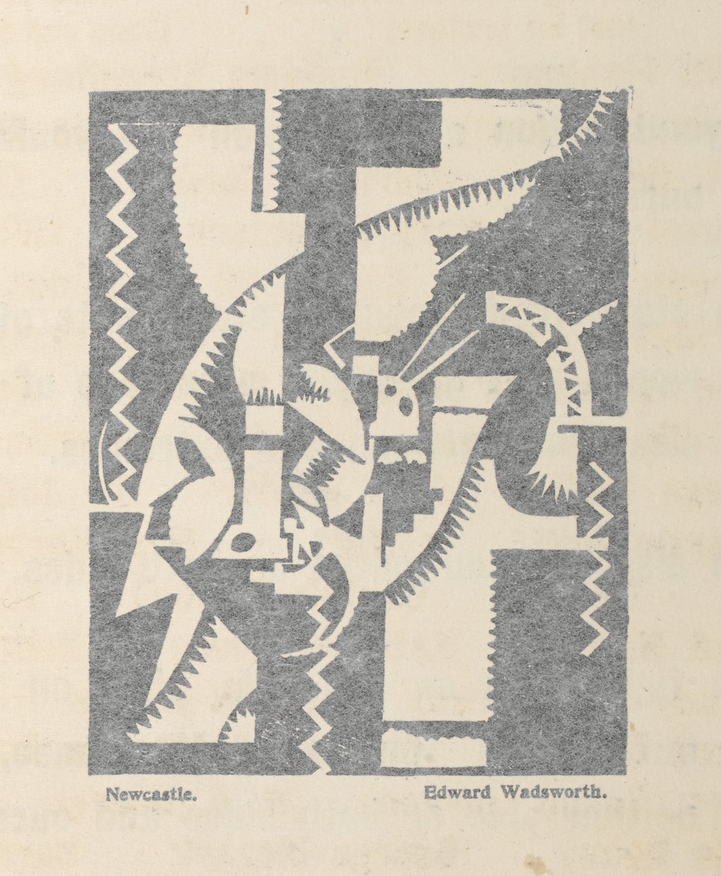 Newcastle de Edward Wadsworth de BLAST no. 1, la revista vorticista de Edward Alexander Wadsworth