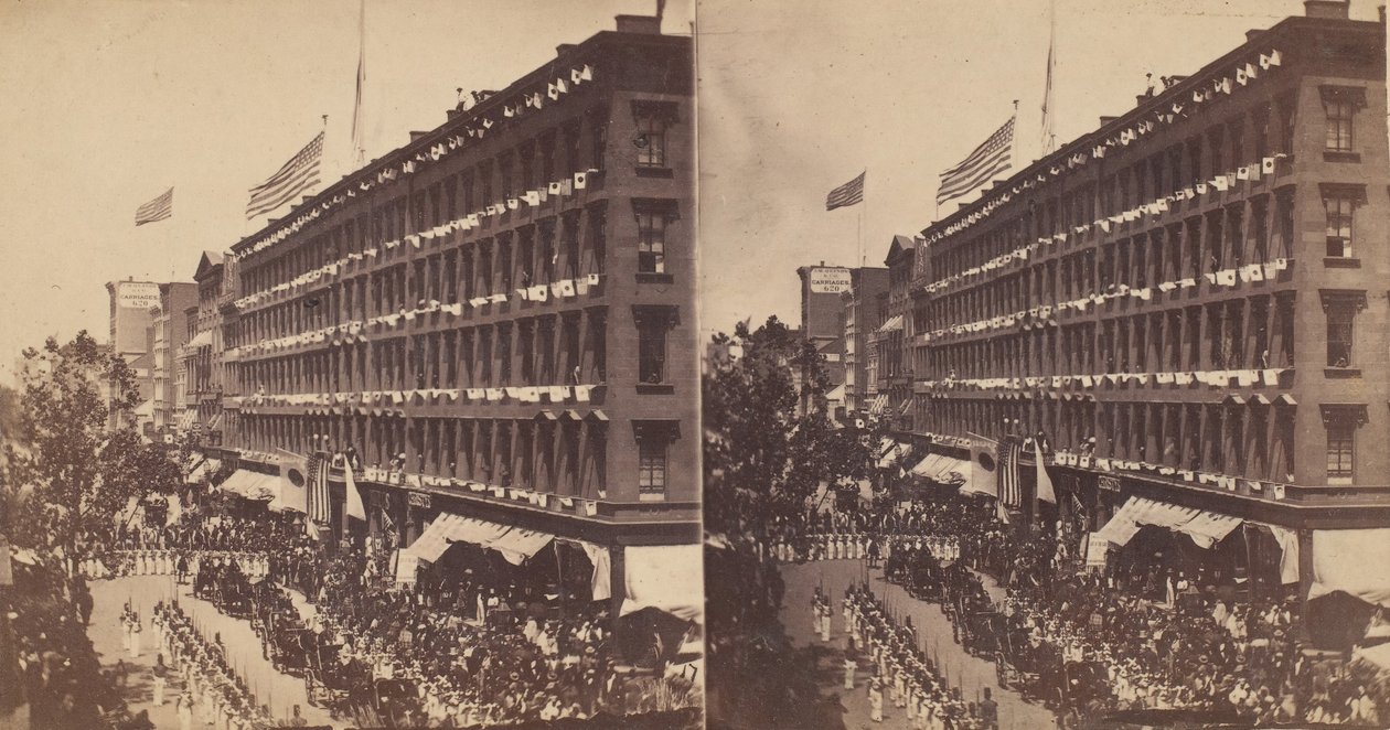 La embajada deja el Metropolitano para el Ayuntamiento, 1860 de Edward Anthony