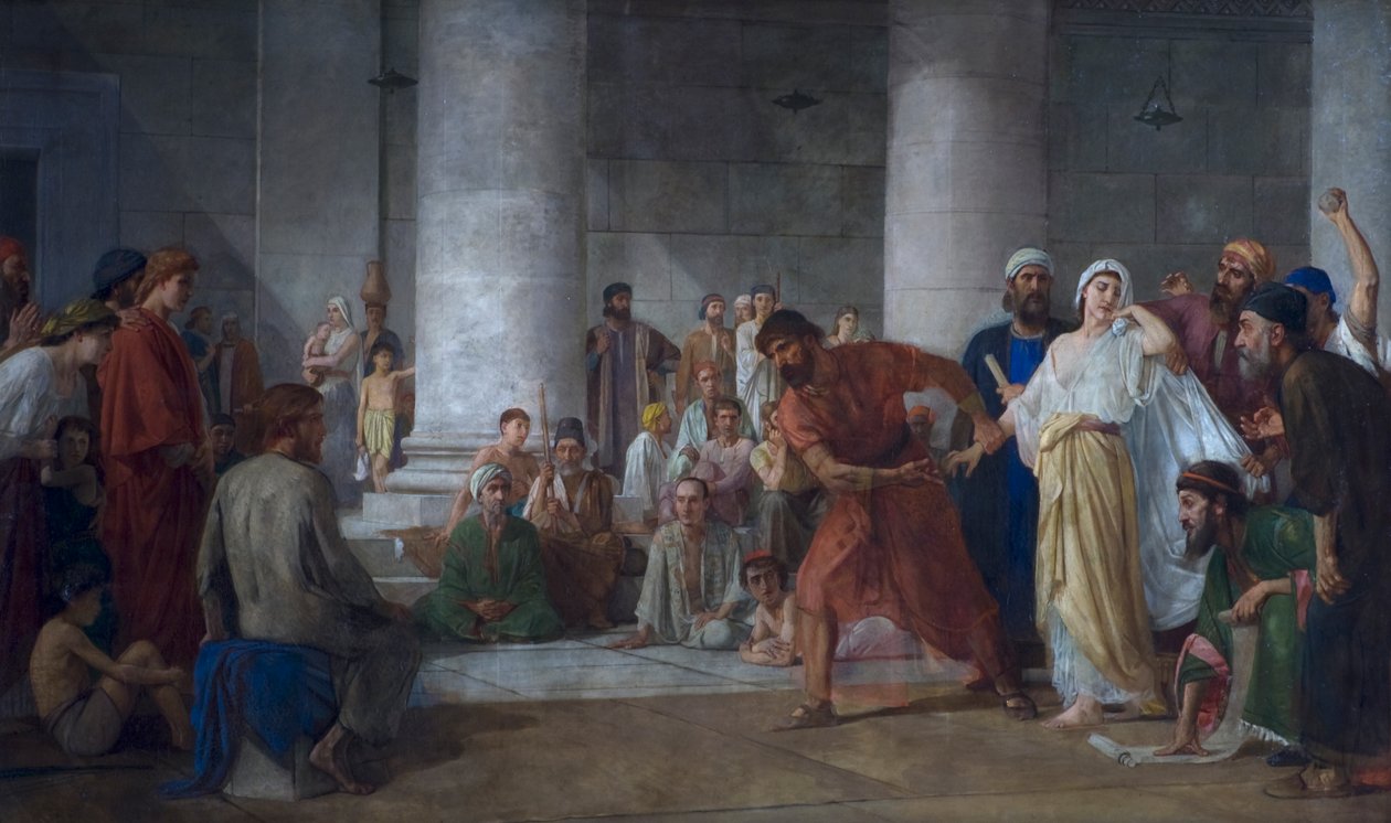 La Mujer Adúltera, después de 1860 de Edward Armitage