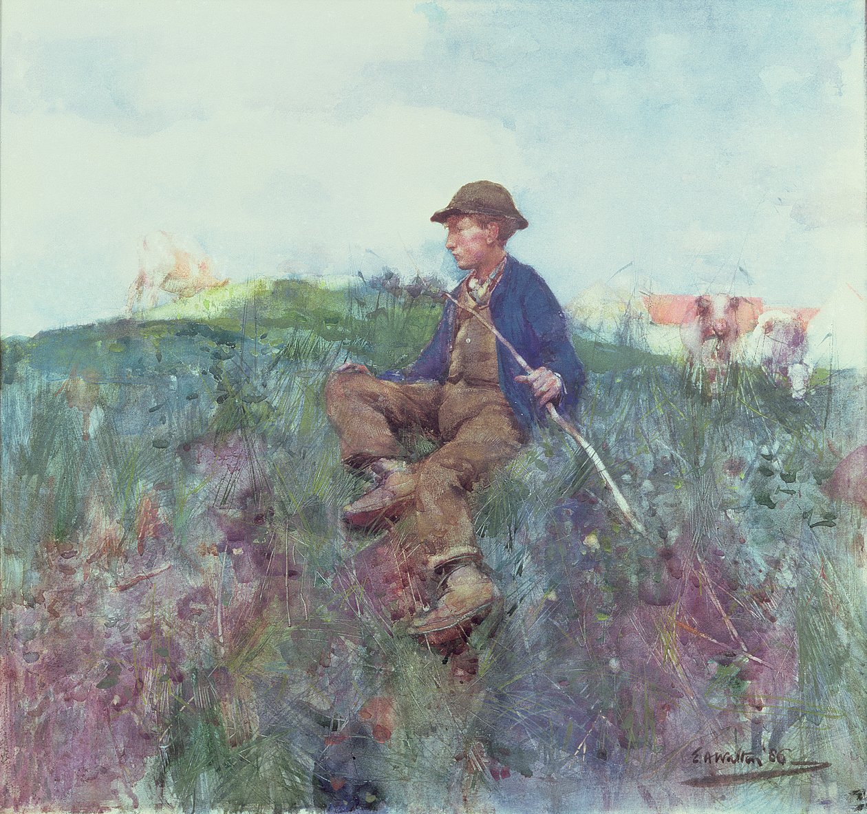 El pastor, 1886 de Edward Arthur Walton