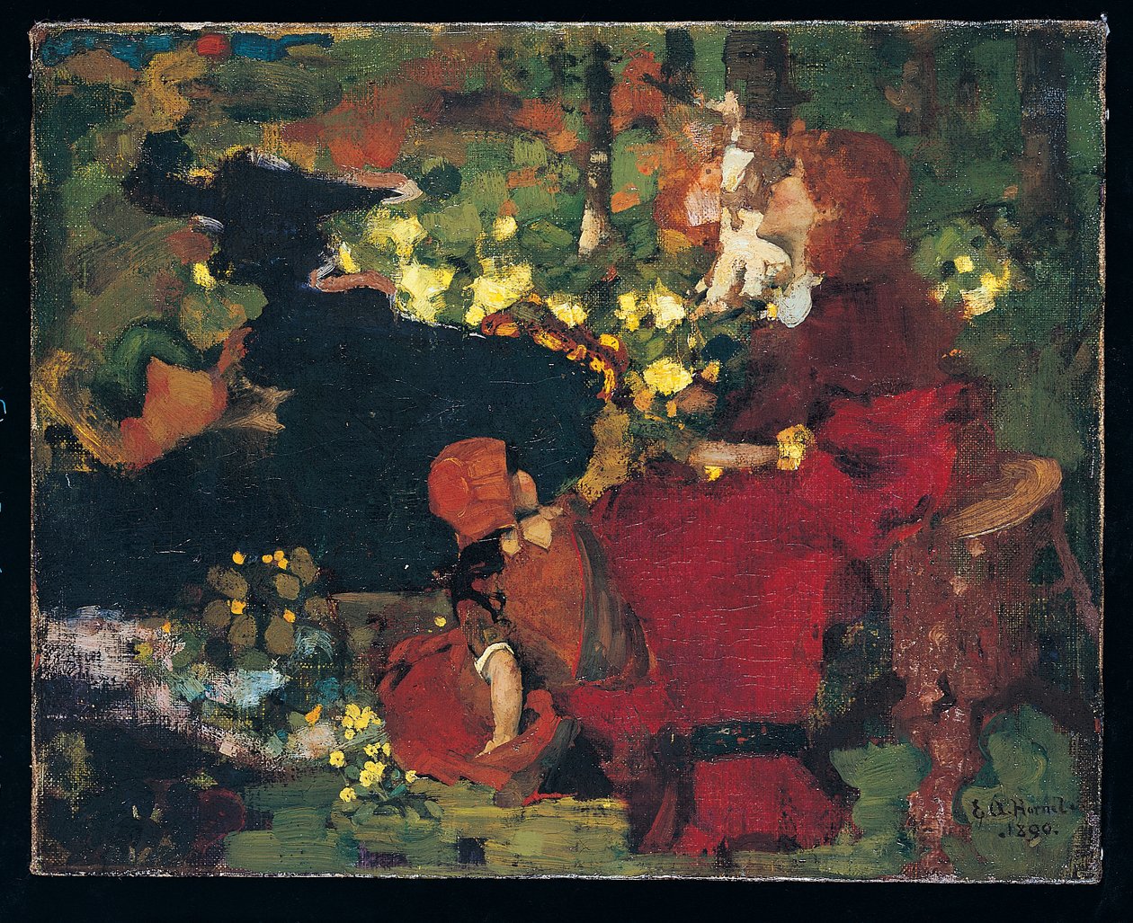 Un estanque en el bosque de Edward Atkinson Hornel