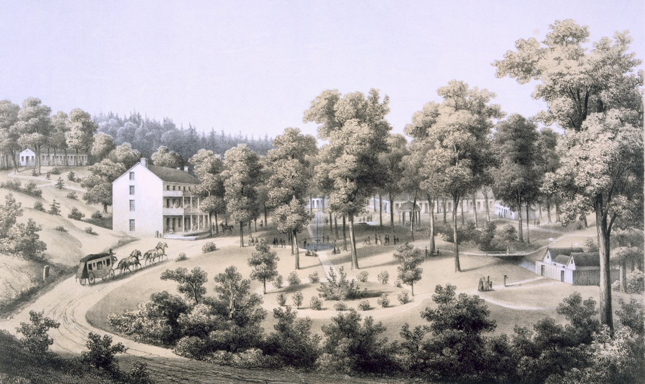 Stribling Springs, Spa Village, Augusta Country, 1858 de Edward Beyer