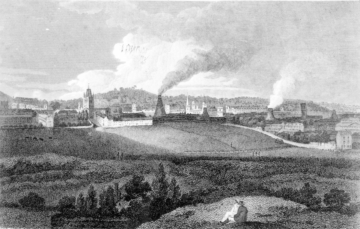 Vista de Bristol desde Pile Hill, grabado por Heath, publicado por John Agg, 1809 de Edward Bird