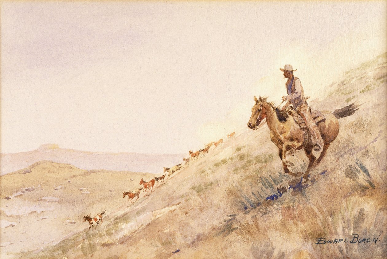 Reuniendo Caballos de Edward Borein