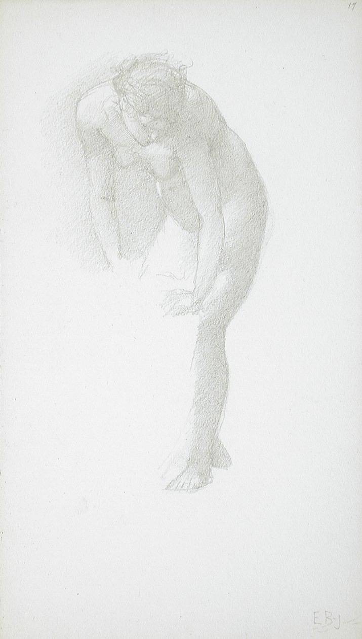 Desnudo femenino inclinado de Edward Burne-Jones